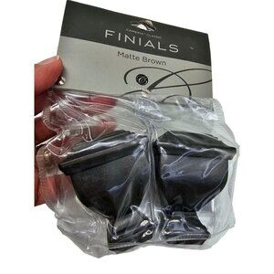 Cambria Classic Finials 5/8" Matte Brown.